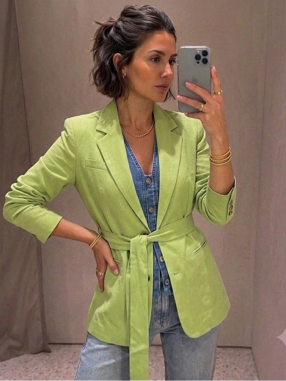 OVERSIZED Satin Blazer